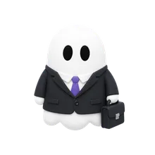 Ghostpost ghost in a suit